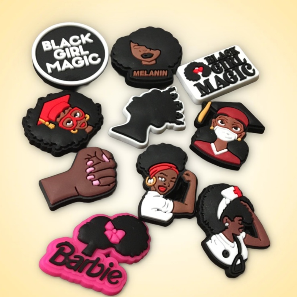 African American Shoe Charm Set 1